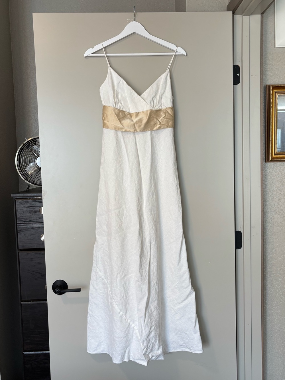 J. Crew 100% Linen with 100% Silk Lining Maxi Dress Cottagecore Greek Goddess